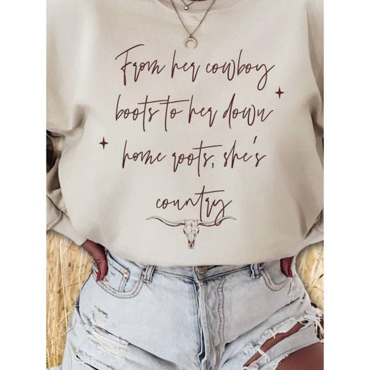 Hoodie -From Her Cowboy Boots