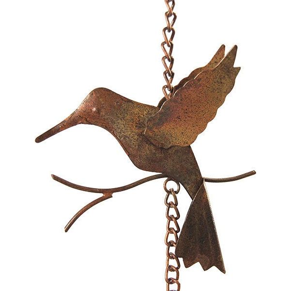 Flamed Hummingbirds and Bells Rain Chain