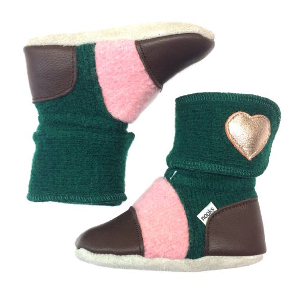 Nooks Aspen Felted Wool Booties Size 7 (18-24)