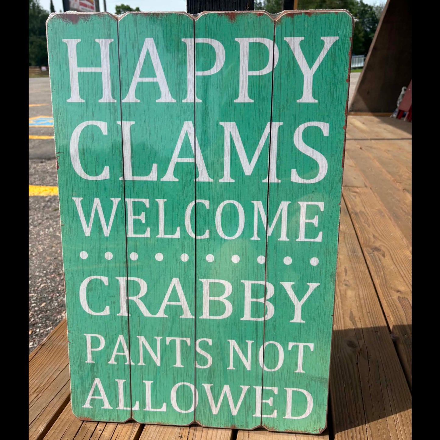 Happy Clams Welcome- Wooden Sign