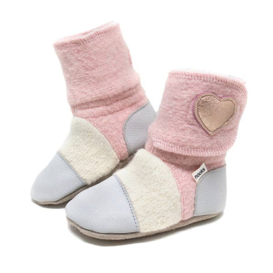 Snowberry Felted Wool Booties - Size 8 (2-3 y)