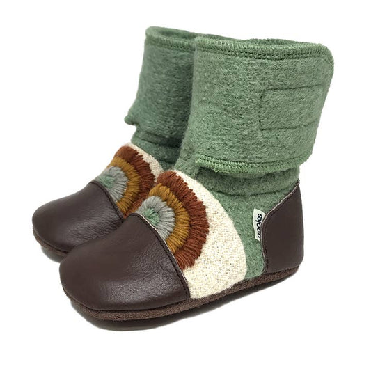 Nooks Good Vibes Felted Wool Booties Size 8.5 (2-3T)