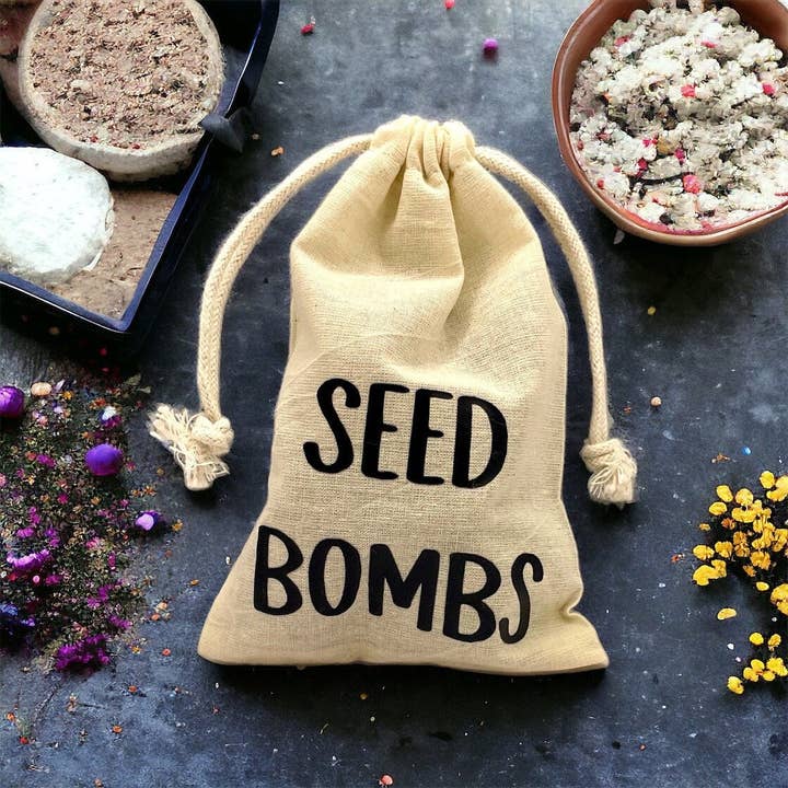 Seed Bombs - 10 Pack - Cotton Drawstring Bag - Canadian Wild