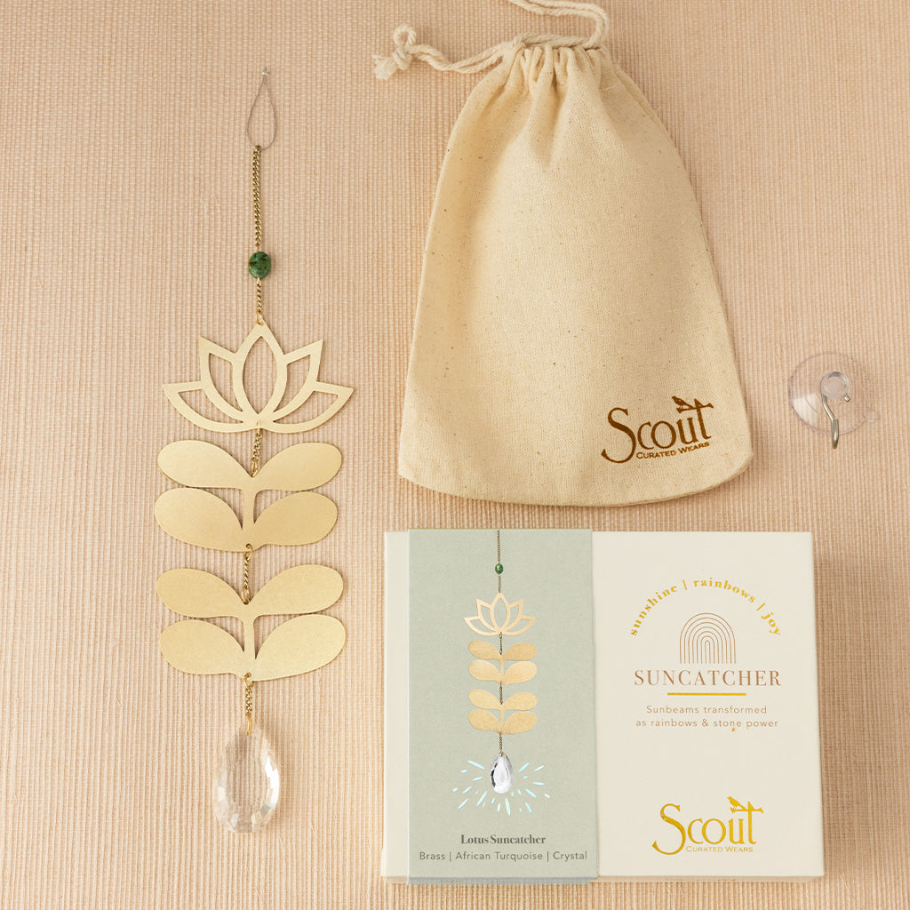 SUNCATCHER - LOTUS/ AFRICAN TURQUOISE