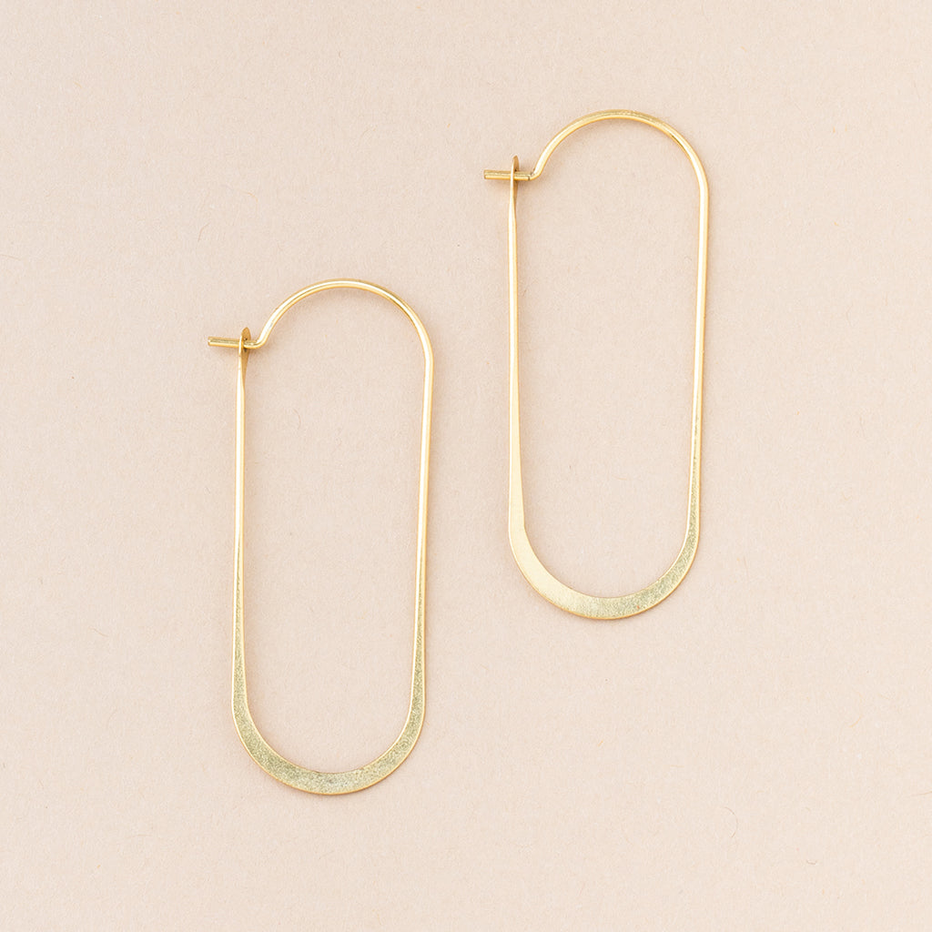 Cosmic Oval/Gold Vermeil Earring - ET008