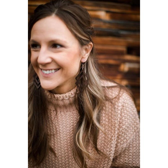 Dunvegan Diamonds Wooden Earring | Brown