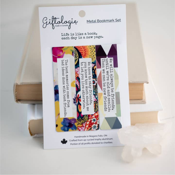 Kaftan Bookmark Trio - Friends Quotes Gift | Ecofriendly