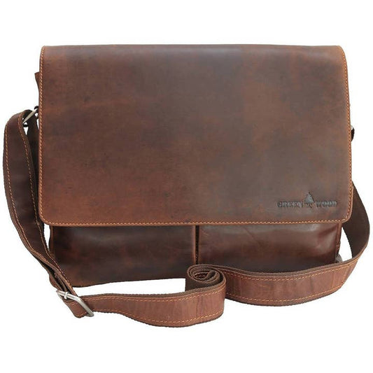 Leather Shoulder Laptop Bag Gent - GW117