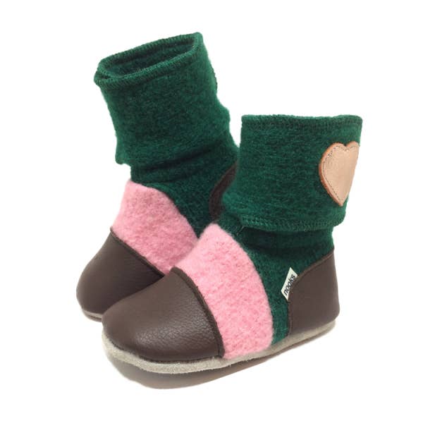 Nooks Aspen Felted Wool Booties Size 7 (18-24)
