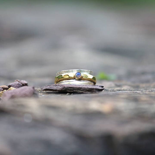 Teachers Ring Sterling Silver Meditation Spinner Ring