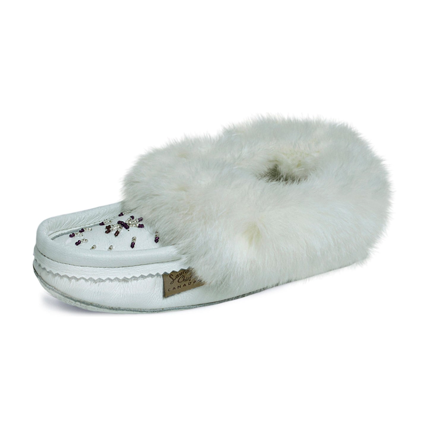White Leather Moccasins