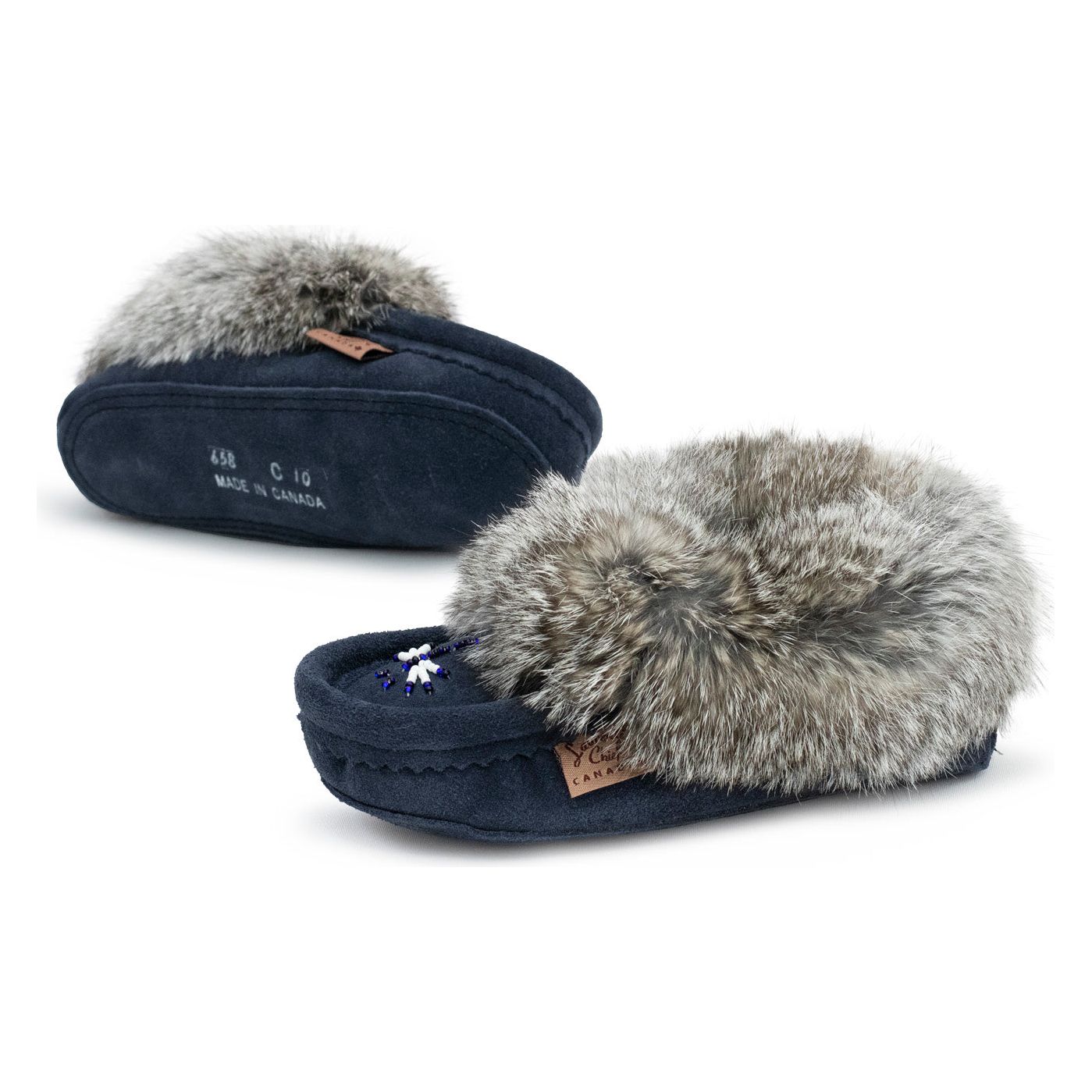 Youth Moccasins 658 Navy