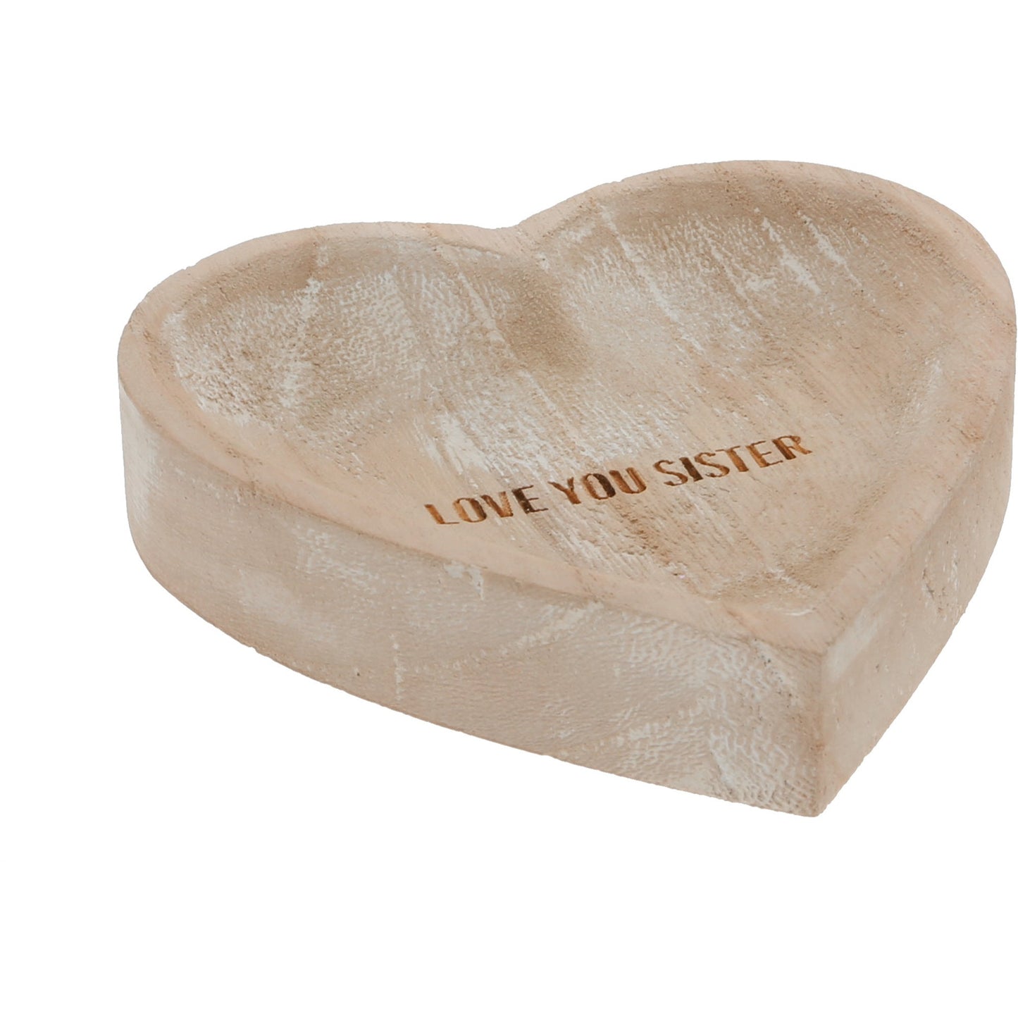 Love You Sister Wood Keepsake Dish