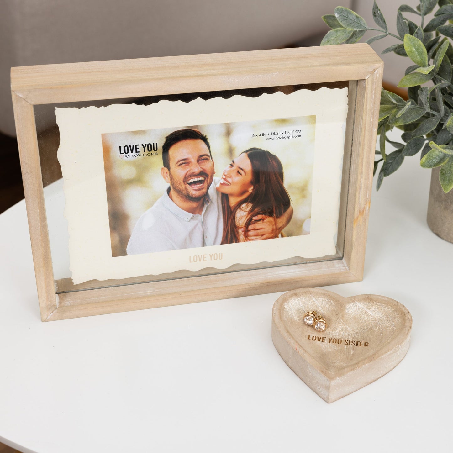 Love You Sister Wood Keepsake Dish