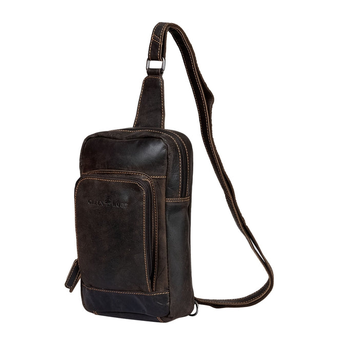 Leather Crossbody Bag Hamilton GW6806 Brown