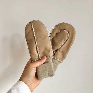 Kids Shearling Mittens