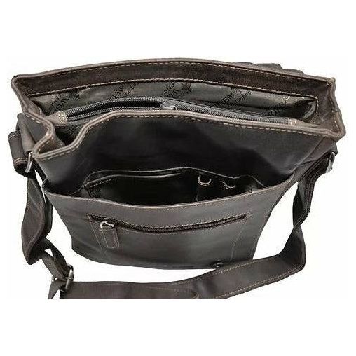 Leather Shoulder Bag Torquay - GW836 Brown