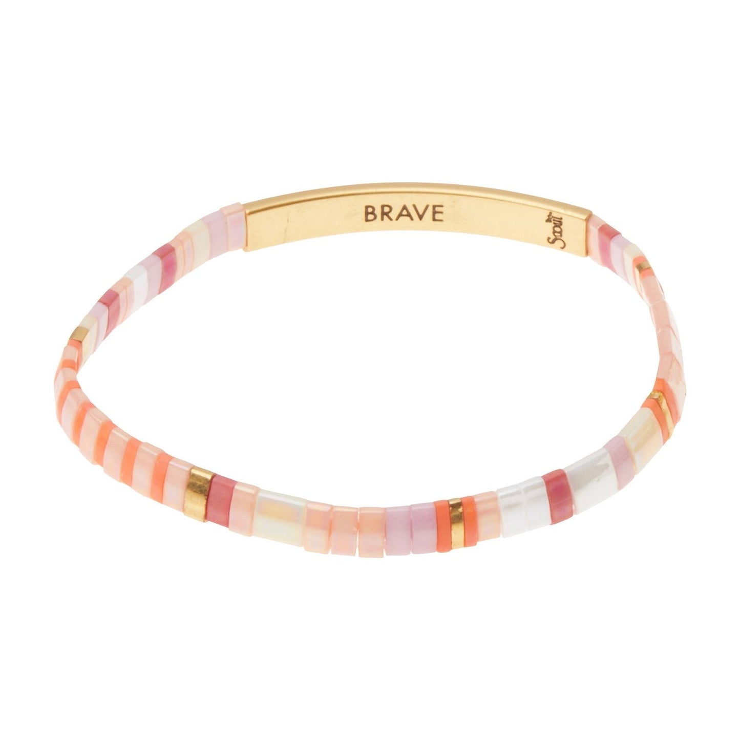 GOOD KARMA MIUKI BRACELET - BRAVE PINK MULTI/GOLD