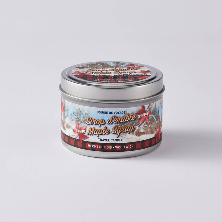 Maple Syrup Candle in Super Mini Travel Tin (Wood) - Silver NC056