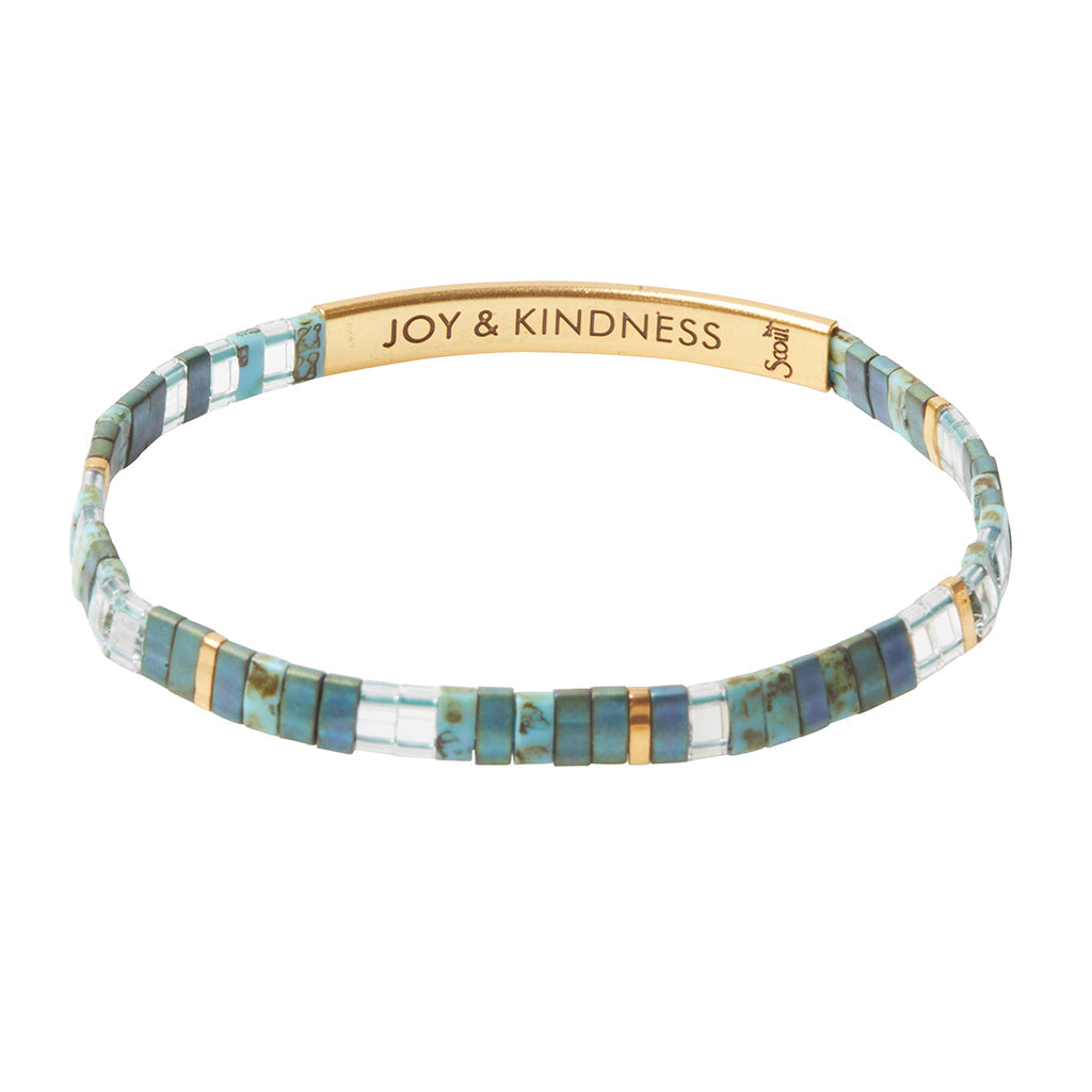 GOOD KARMA BRACELET- JOY & KINDNESS MARINE/GOLD