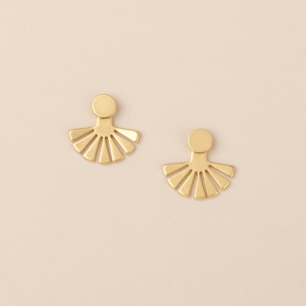 SUNBURST EARRING JACKET/GOLD VERMEIL ER026