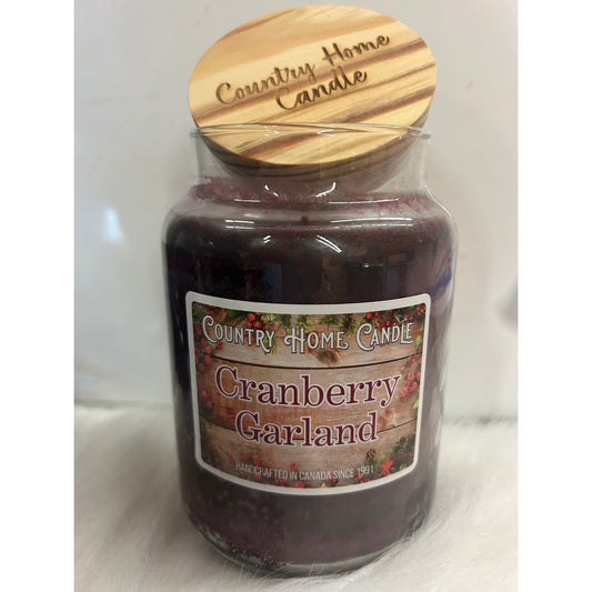 Country Home Candle Cranberry Garland