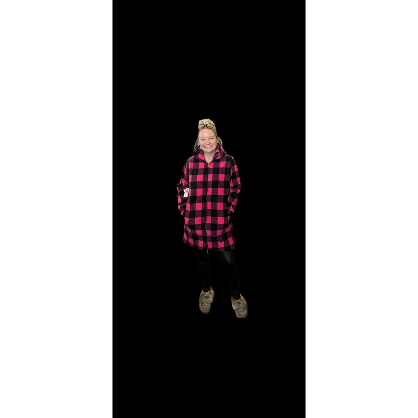 Women's Hooded Zip Tunic Arctic Print