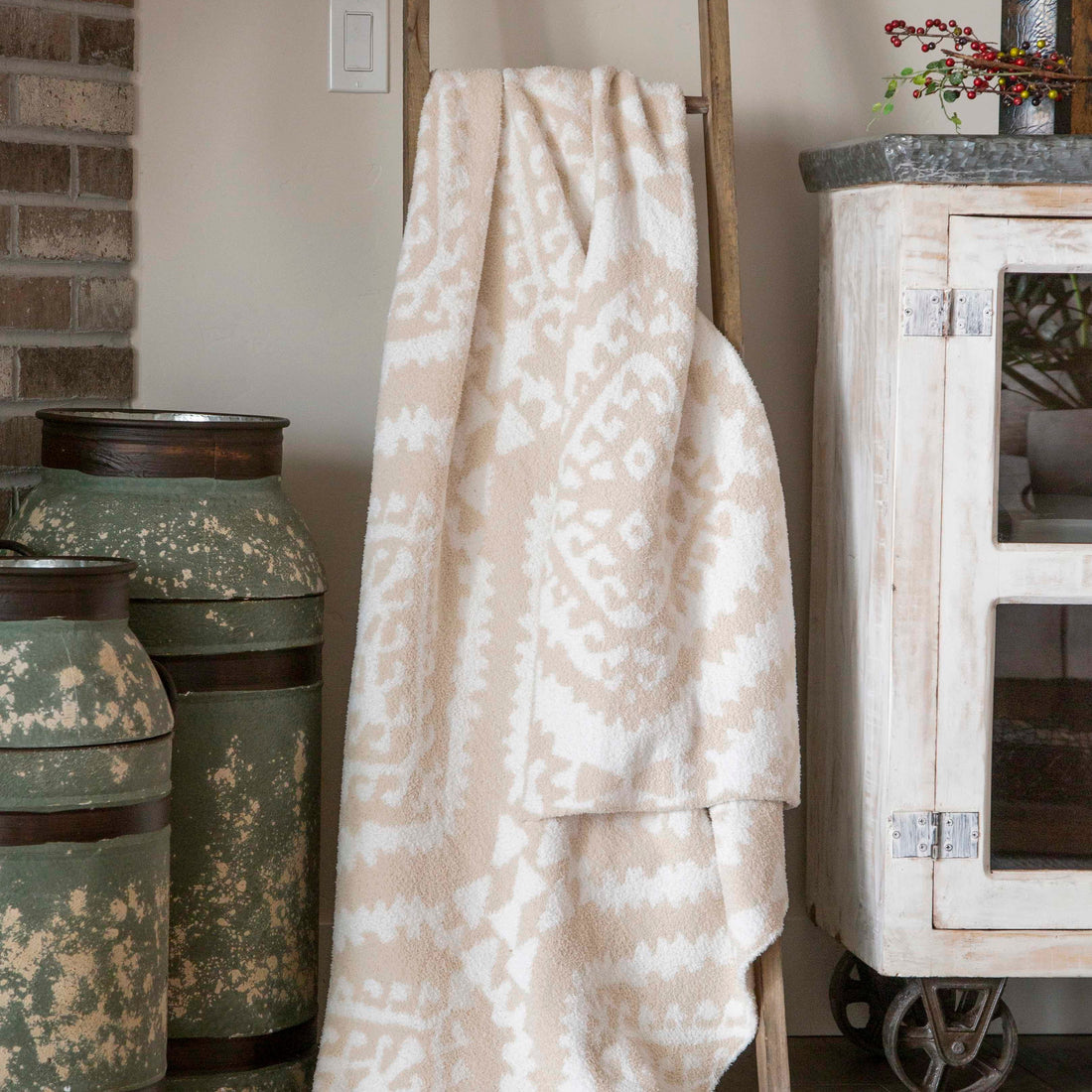 Moroccan Tan Throw
