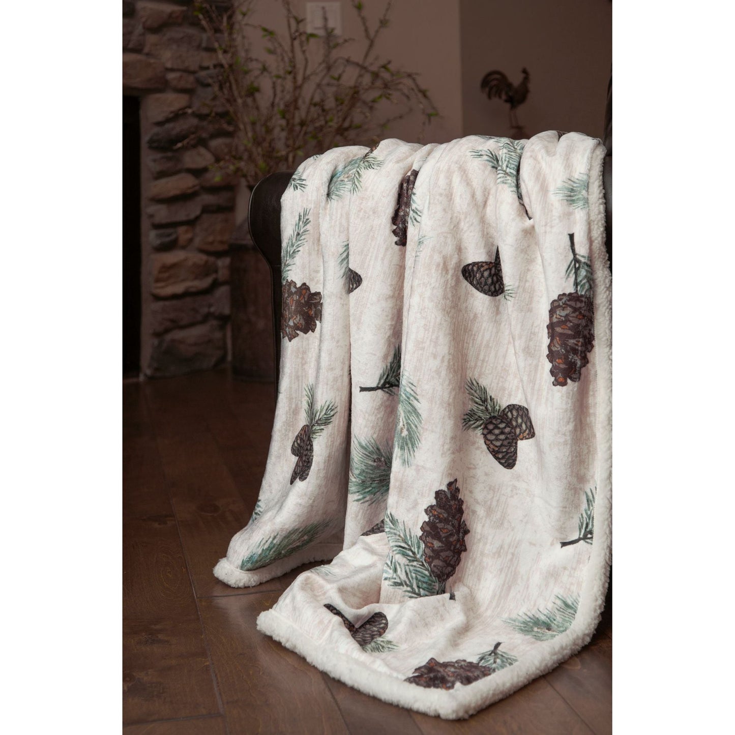 Pinecones Fleece Throw