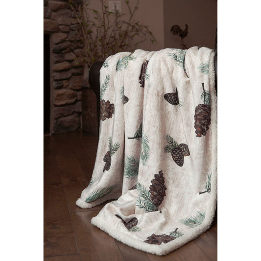 Pinecones Fleece Throw