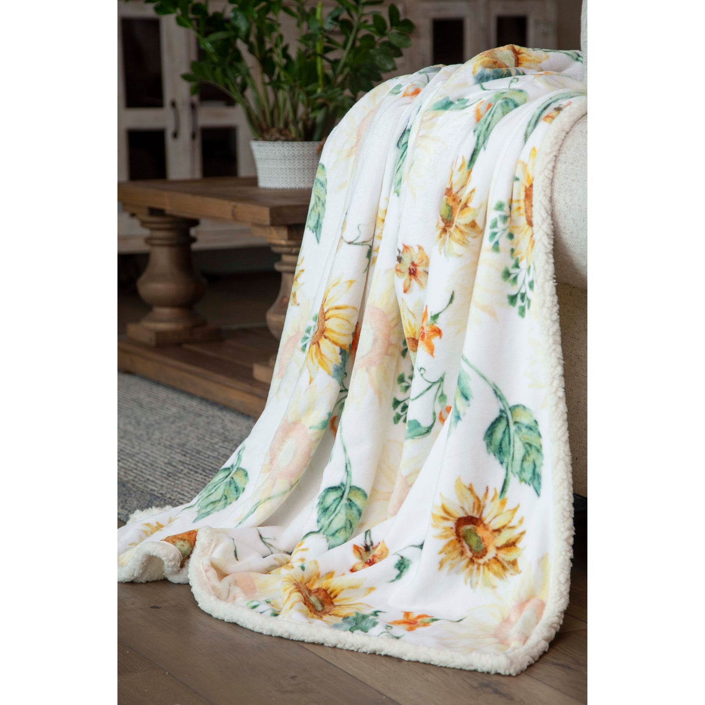 Sunflower Fleece Throw