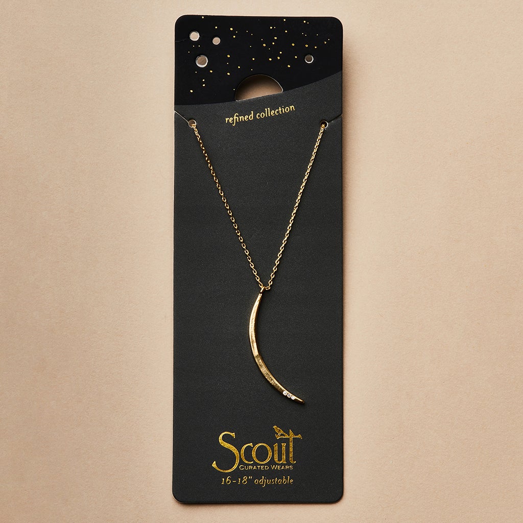 REFINED NECKLACE COLLECTION - GIBBOUSE SLICE/GOLD