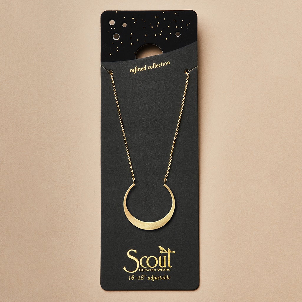 Refined Necklace Collection - Crescent/Gold NR008
