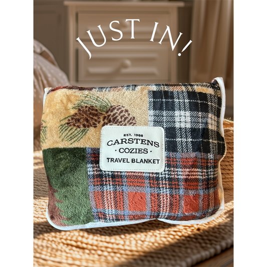 Carstens Cozies Travel Blanket in Tree Plaid