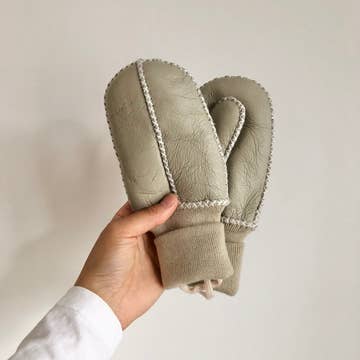 Kids Shearling Mittens