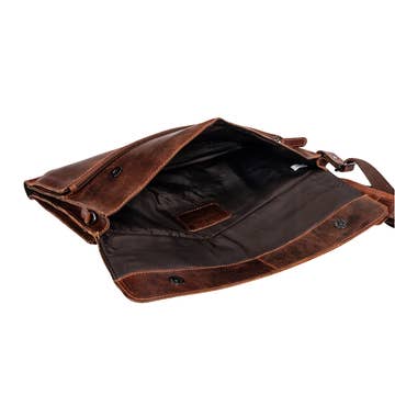 GWLP08SAN LEATHER LAPTOP SLEEVE WITH STRAP - MAVERICK - MEDIUM