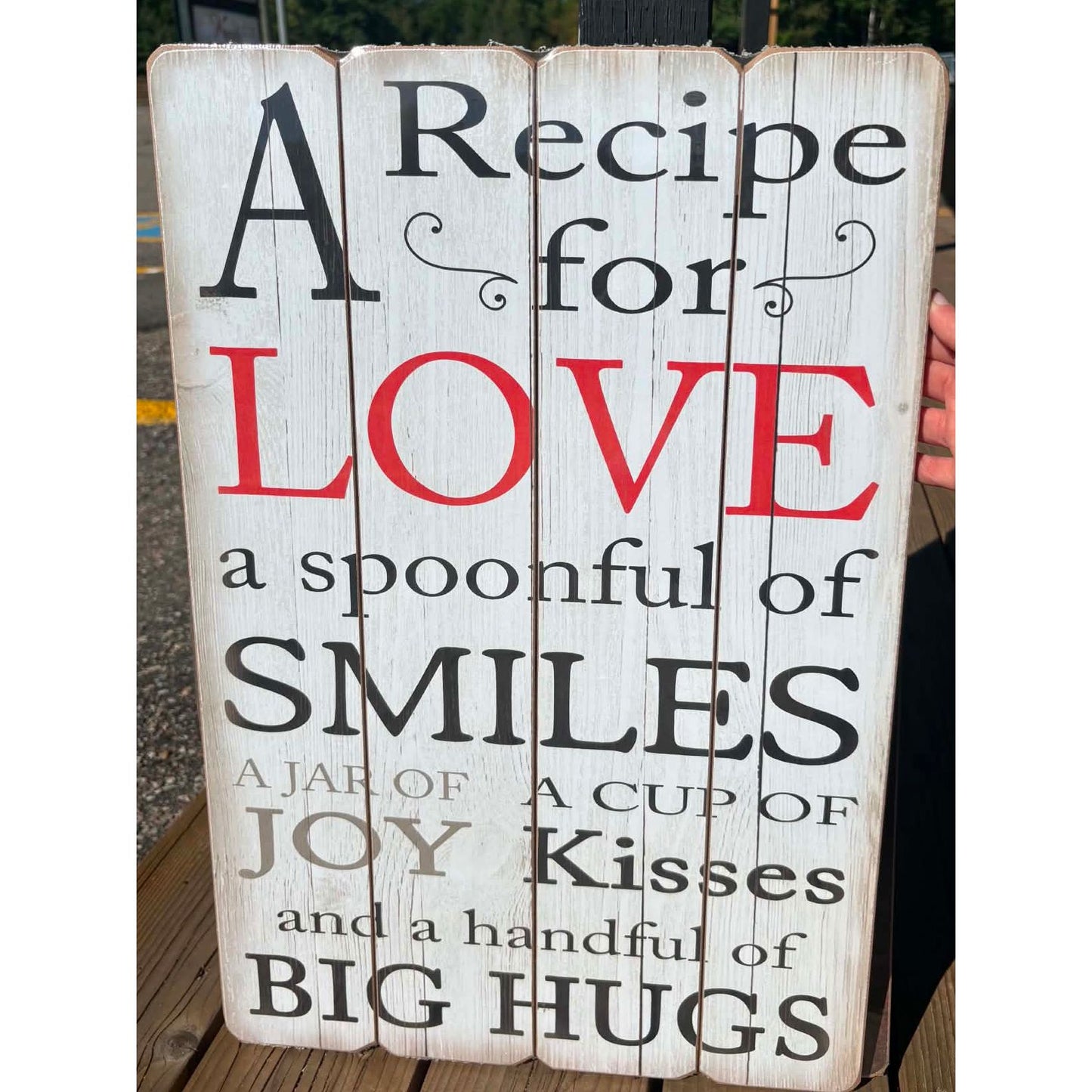 A Recipe For Love -Wooden Sign