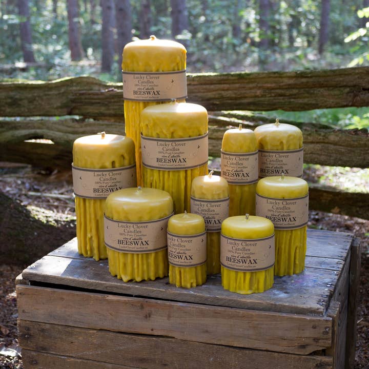 Dripped Pillars - 100% Handmade with Pure Canadian Beeswax