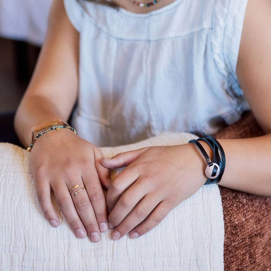 Bluesky Leather Wrap Bracelet