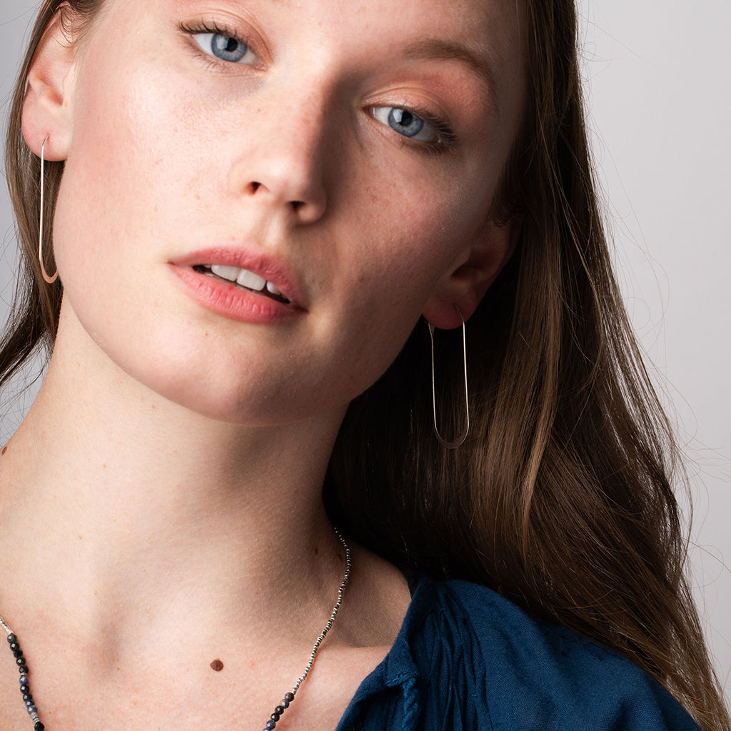 Cosmic Oval/Gold Vermeil Earring - ET008