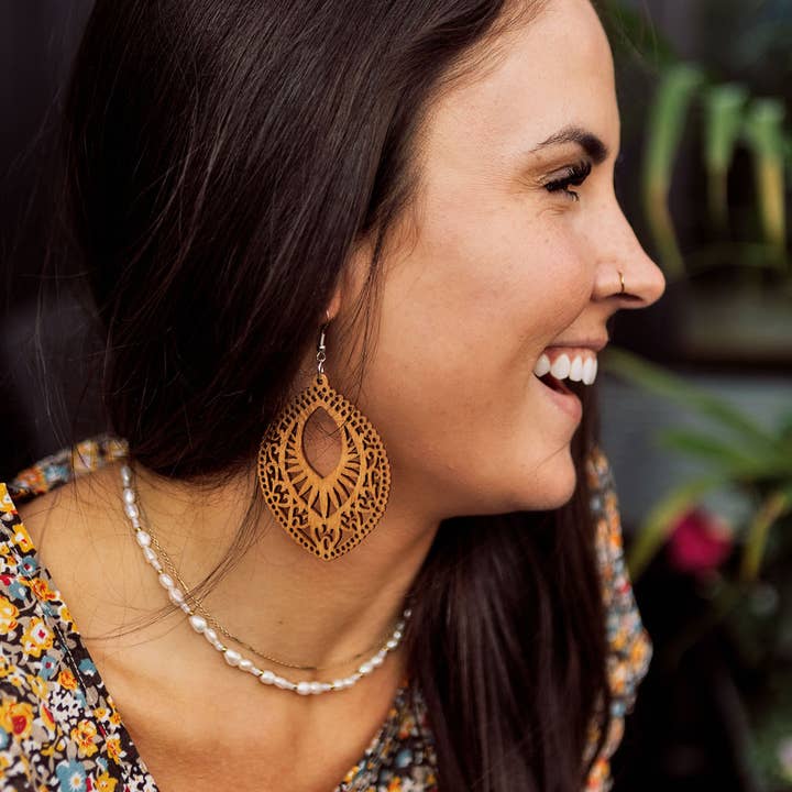 Bonanza Wooden Earrings