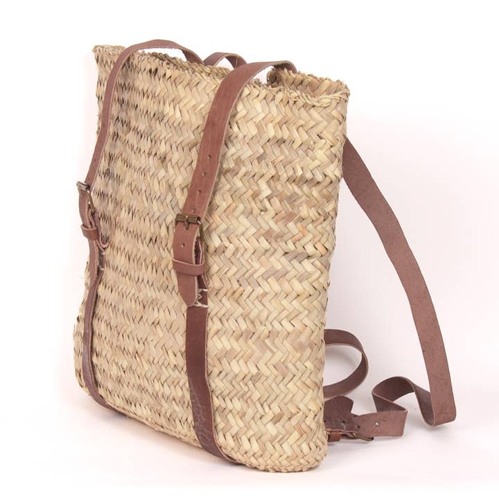 Moroccan Straw Market Backpack