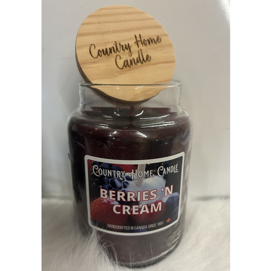 Country Home Candle Berries N' Cream