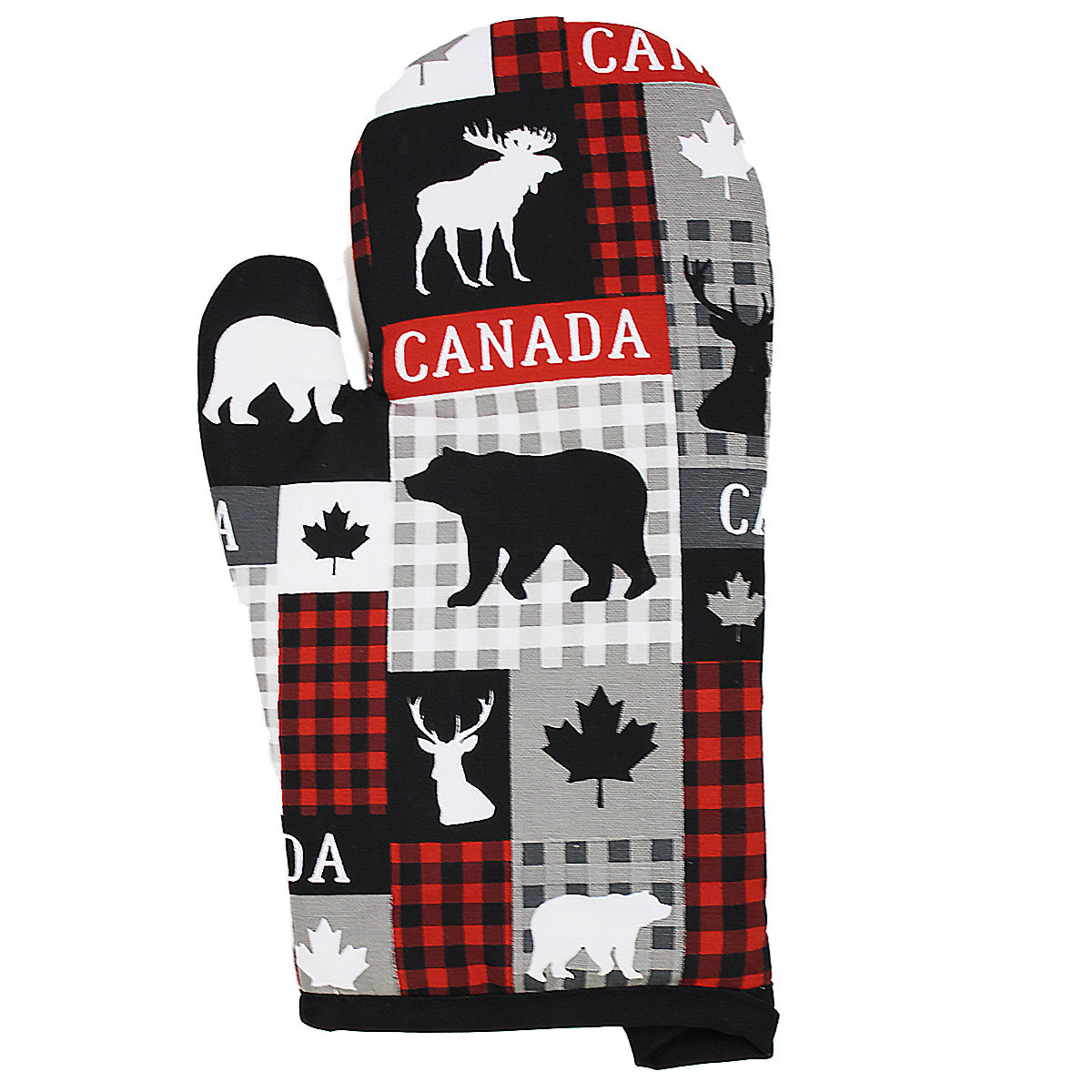 PATCHWORK PLAID OVEN MITT