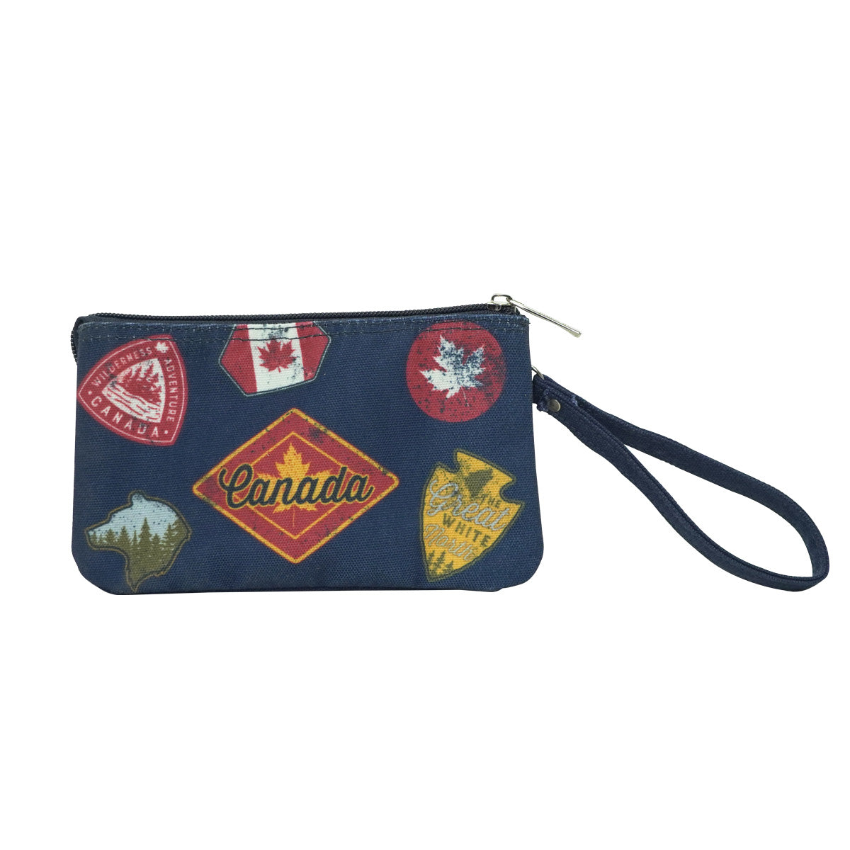 Travel Badge Navy RR Change Purse Wristlet