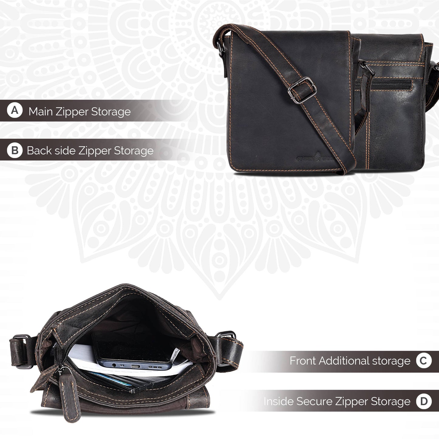 Leather Shoulder Bag LunaGW191048
