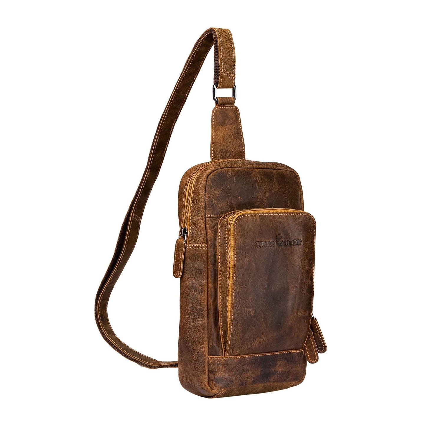 Leather Crossbody Bag Hamilton GW6806 black