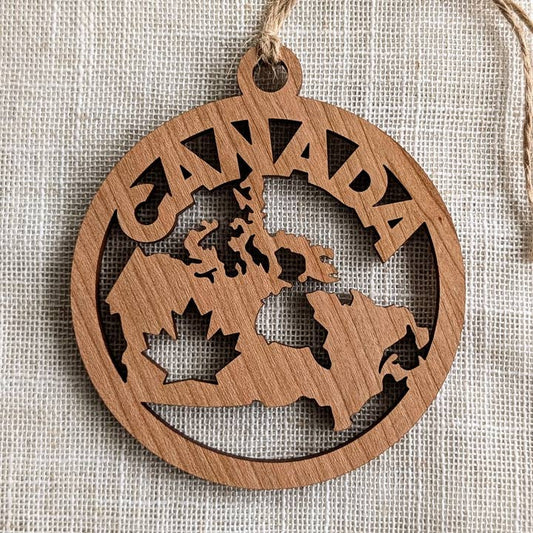 Canada Souvenir Ornament / Wood Christmas Gift