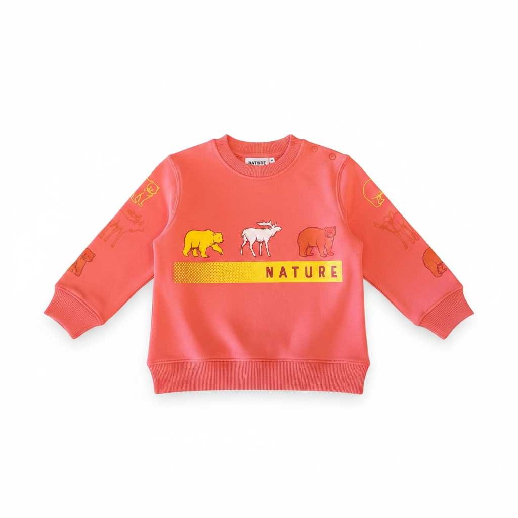 Kids Coral Unisex crew Nek Sweatshirt K1146