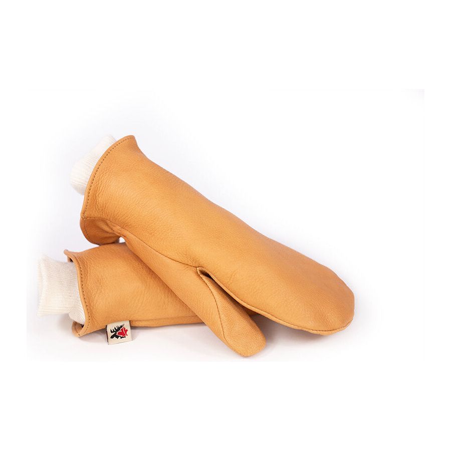 Saddle Tan Deerskin Leather Mitts